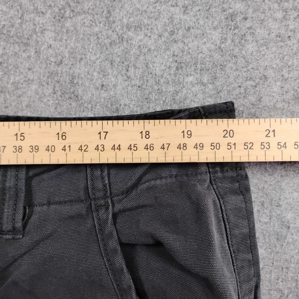 No Boundaries Pants Mens Charcoal Gray Cotton Canvas Cargo 40 Wide Leg